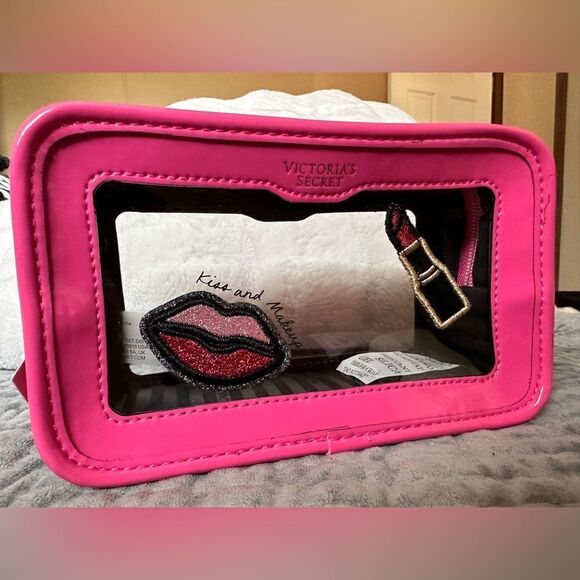 Victoria's Secret Cosmetic Case Clear Pink
Patches Beauty Travel Makeup … - Picture 16 of 17